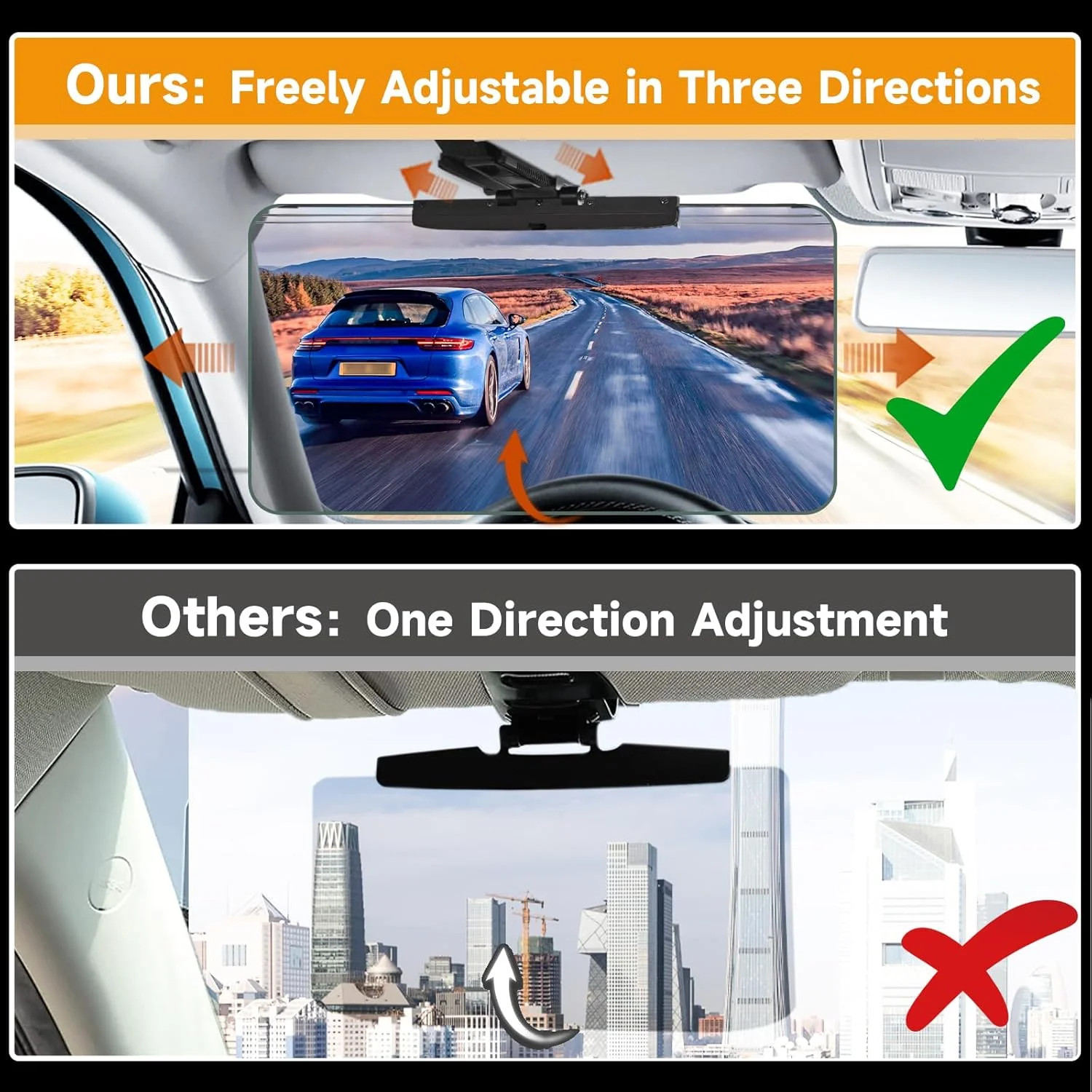Sun Visor Extender for Cars，Adjustable Car Visor Extender Sun Blocker(UV400) ，Po