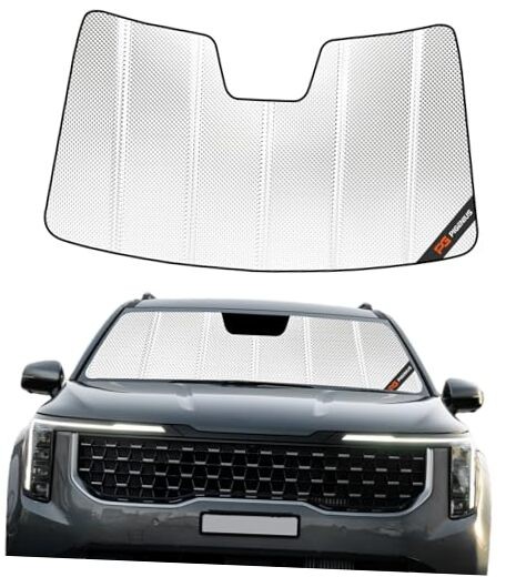 Windshield Sun Shade for Kia Carnival 2021-2026. Reflective Aluminum Film