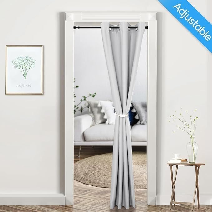 Rust-Resistant Spring Loaded Tension Curtain Rod 23-46in with Wall Protection