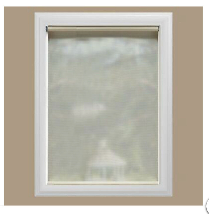 Bali Cut-to-Size Cream Cordless UV Blocking Roller Shades 55.25-in x 72-in