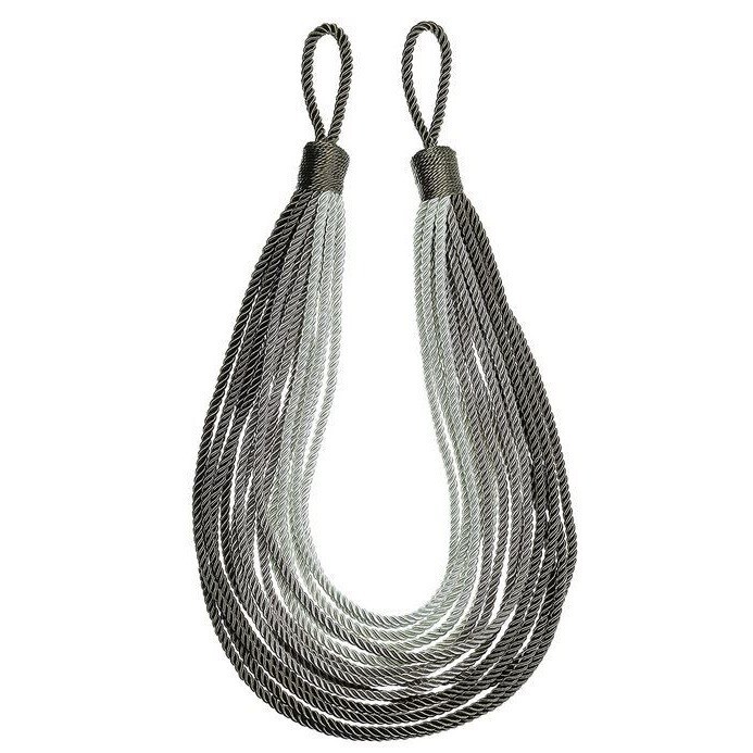 Curtain tieback rope holdback for window panels 36″ braided neutral colors