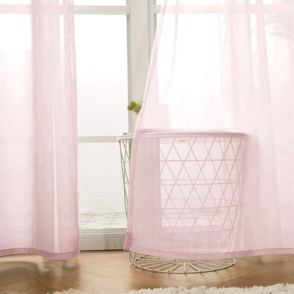 MIULEE Solid Color Sheer Curtains 63 Inches Long 2 Panels Set – Elegant Lightwei