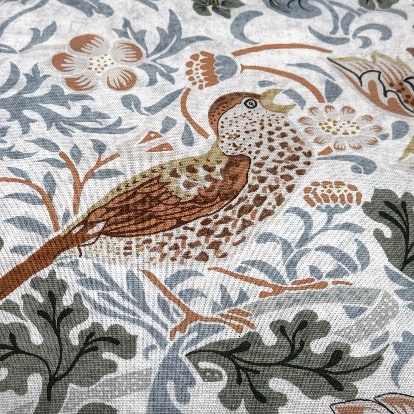William Morris Strawberry Thief Saffron 2 Panel Curtains 38″x96″ Cotton Drapes