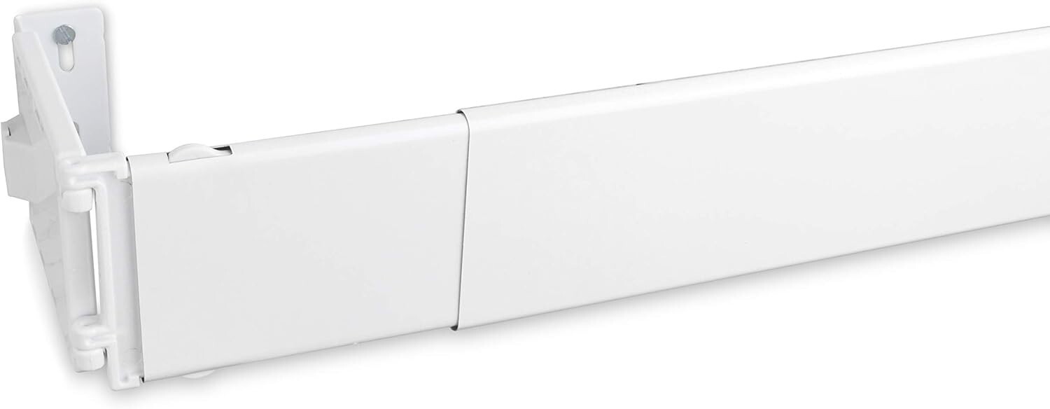 Rod Desyne Wide Pocket Curtain Rod 48-84 inch – White Alloy Steel