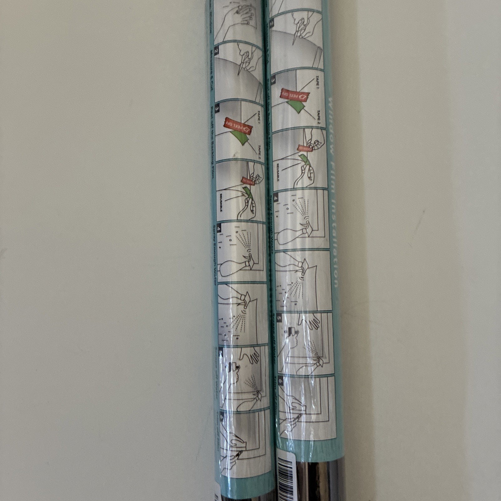 Lot Of 2 Coavas One Way Privacy Window Film Reflective Tint Static Sz 17.5×78.7