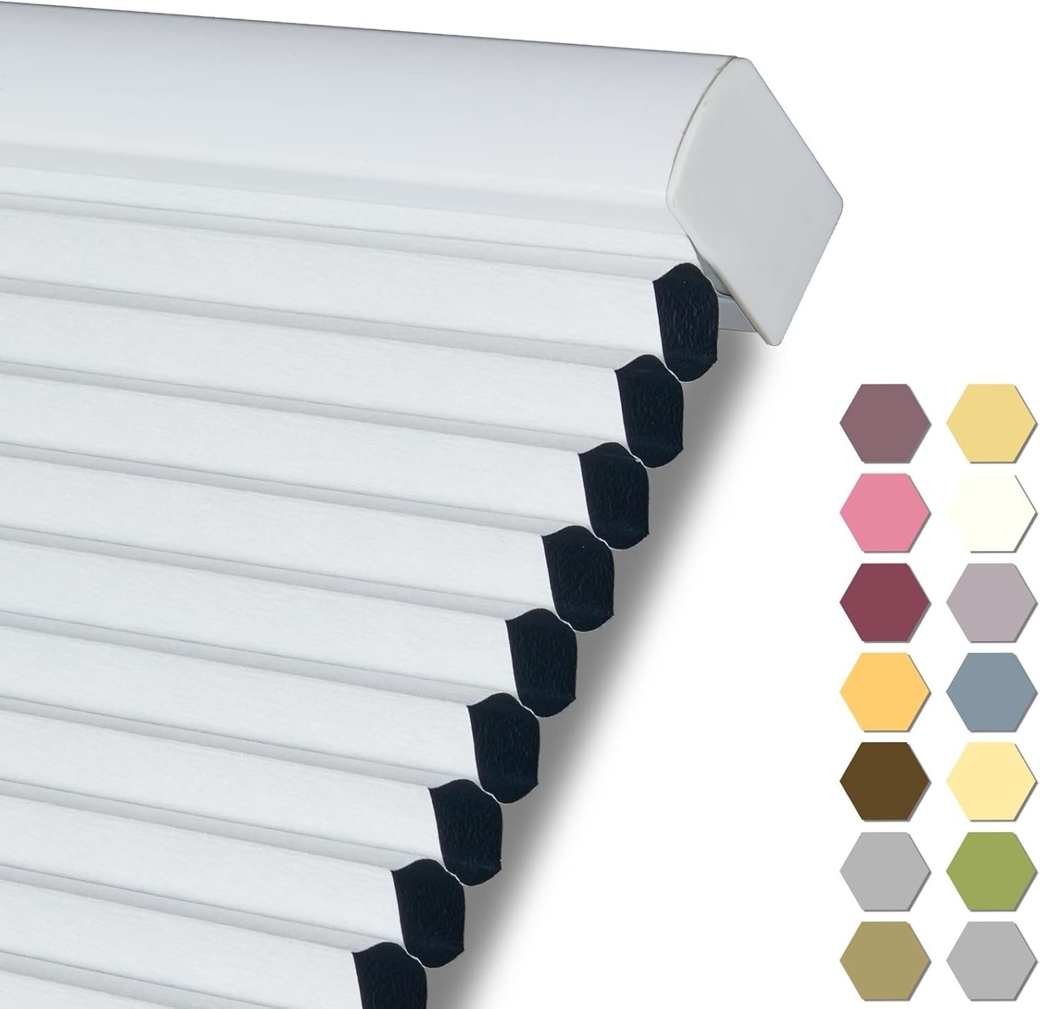 Persilux 100% Blackout Cellular Shades Cordless Home Window Blinds 34″W x 72″H