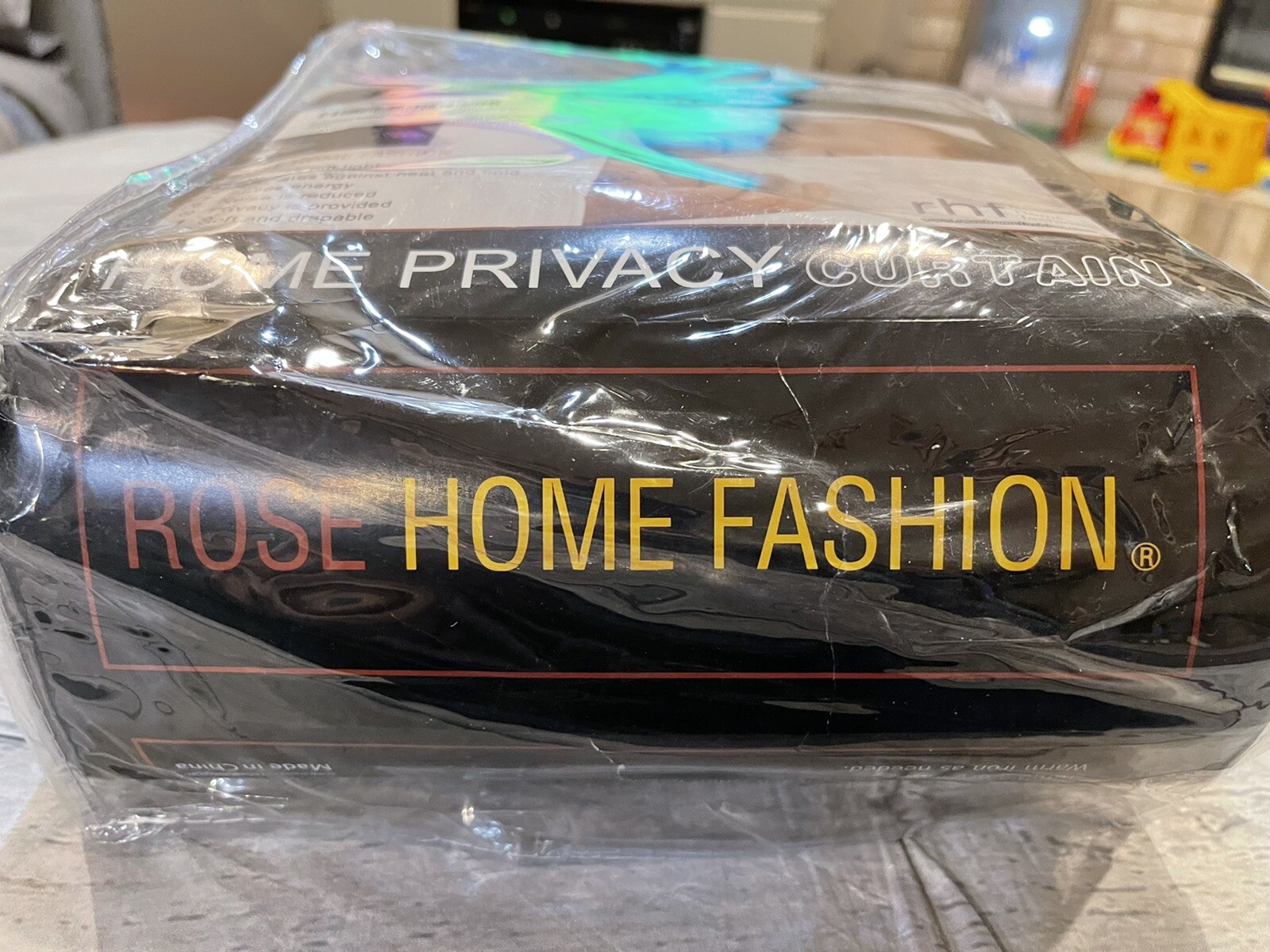 New (Repaired Package) Rose Home Gray Privacy Curtain Room Divider 100 W X 84 L