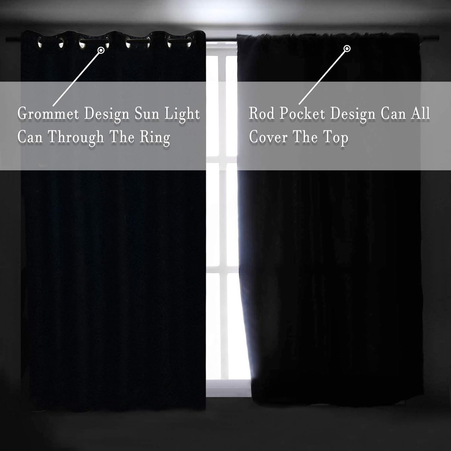 Beige Room Darkening Curtains for Bedroom – 52 x 90 Inch