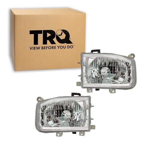 Pair Headlight Assembly Left+Right Replacement for Nissan Pathfinder 1999-2004