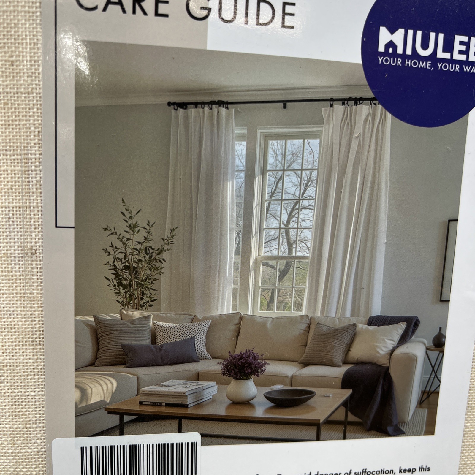 MIULEE Linen Texture Curtains 52″x108″ 2 Panels – NEW