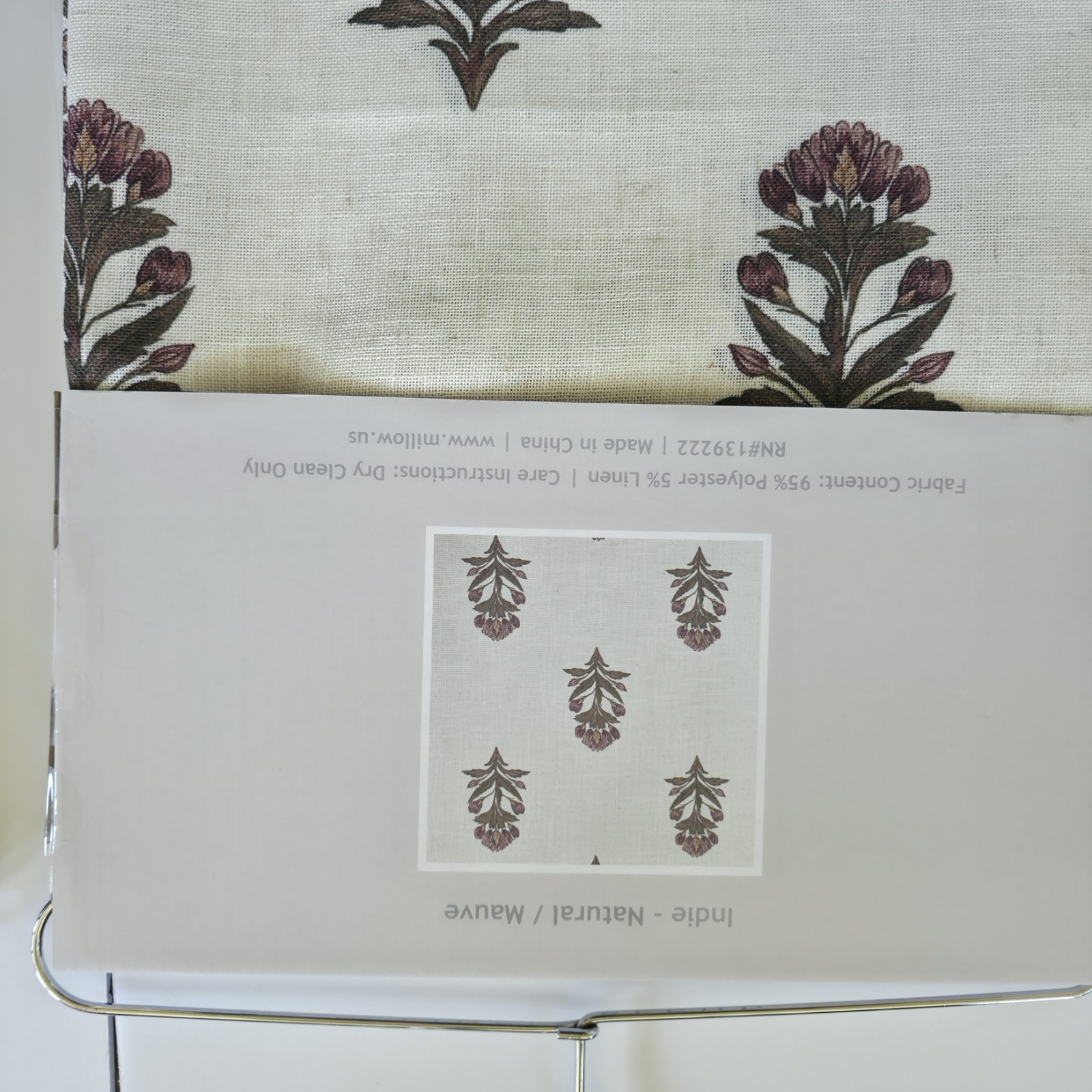 Botanical Medallion Linen Blend Drapes Set of 2 37×84 Floral Curtain Panels