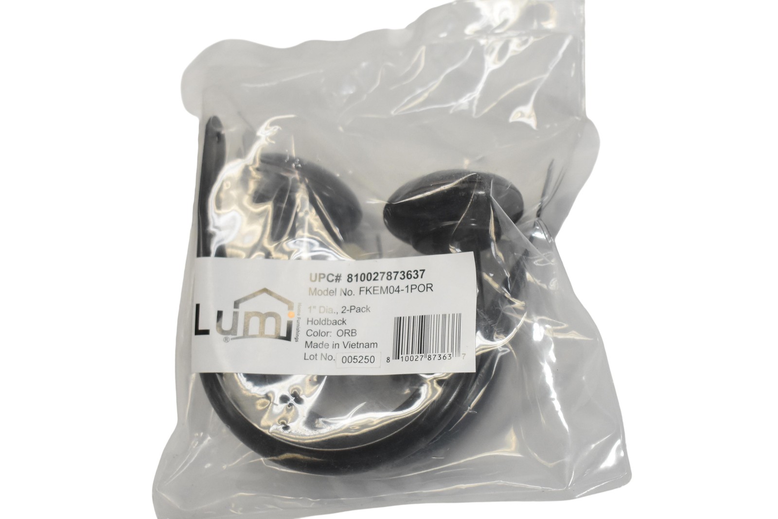 Lumi Metal Curtain Holdbacks 2-Pack Oil Rubbed Bronze Wall Mount Hardware New
