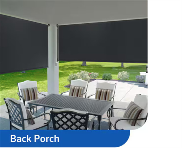Montecito Exterior Roller Shade Cordless UV Blocking Fade Resistant Choose Size