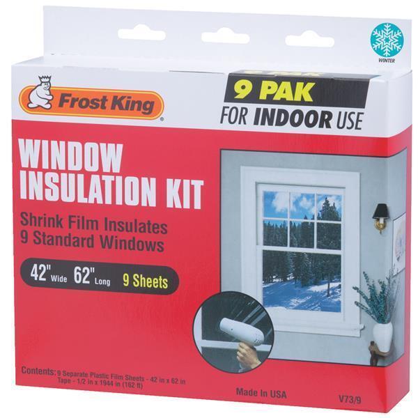 Window Insulation Kit, 42 x 62-In. 9-Pack