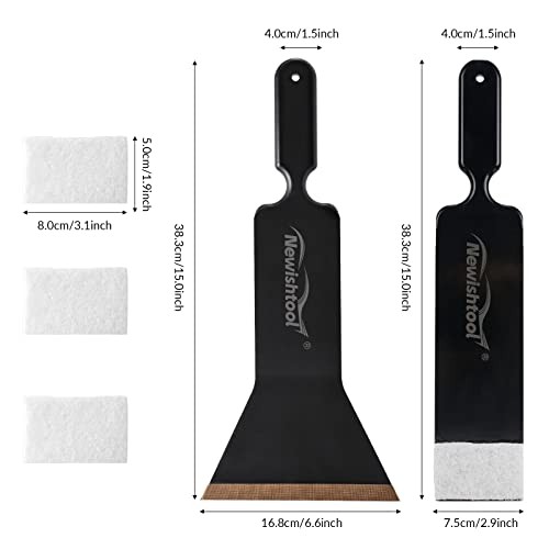Window Tint Tools Bulldozer Squeegee Kit Wide Mouth & Scrubber Paddle Black