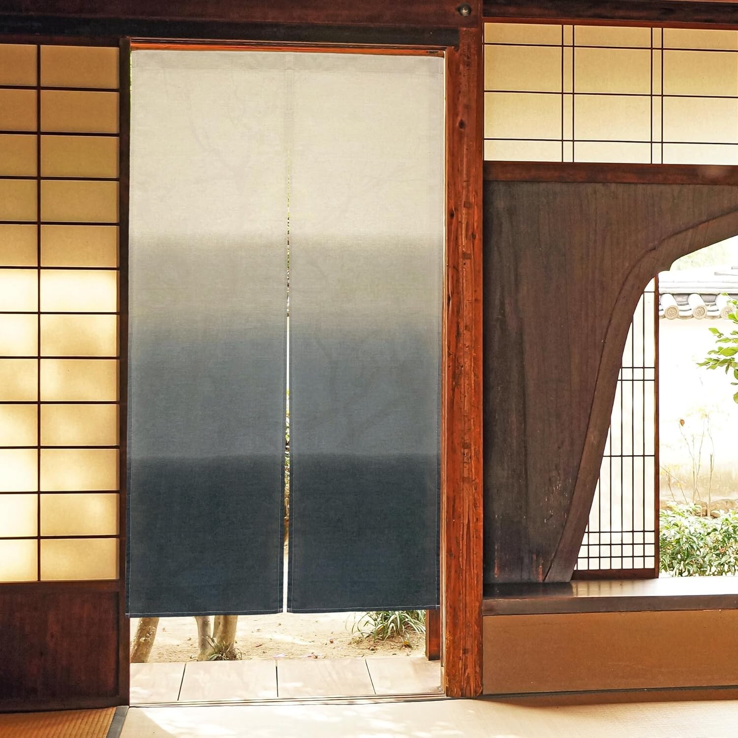 Noren Curtain Tapestry Japanese Style Width 85cm, Length 150cm (Indigo Blue)