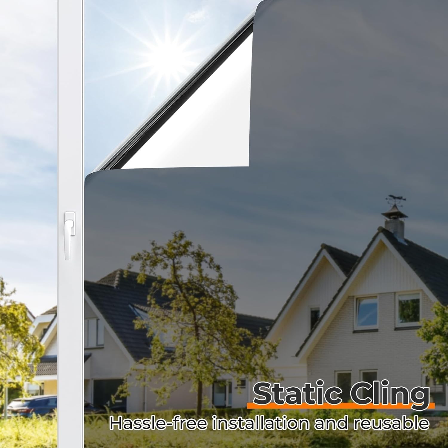 UV Blocking Window Film, 35.4″ x 157.4″ – Black Silver