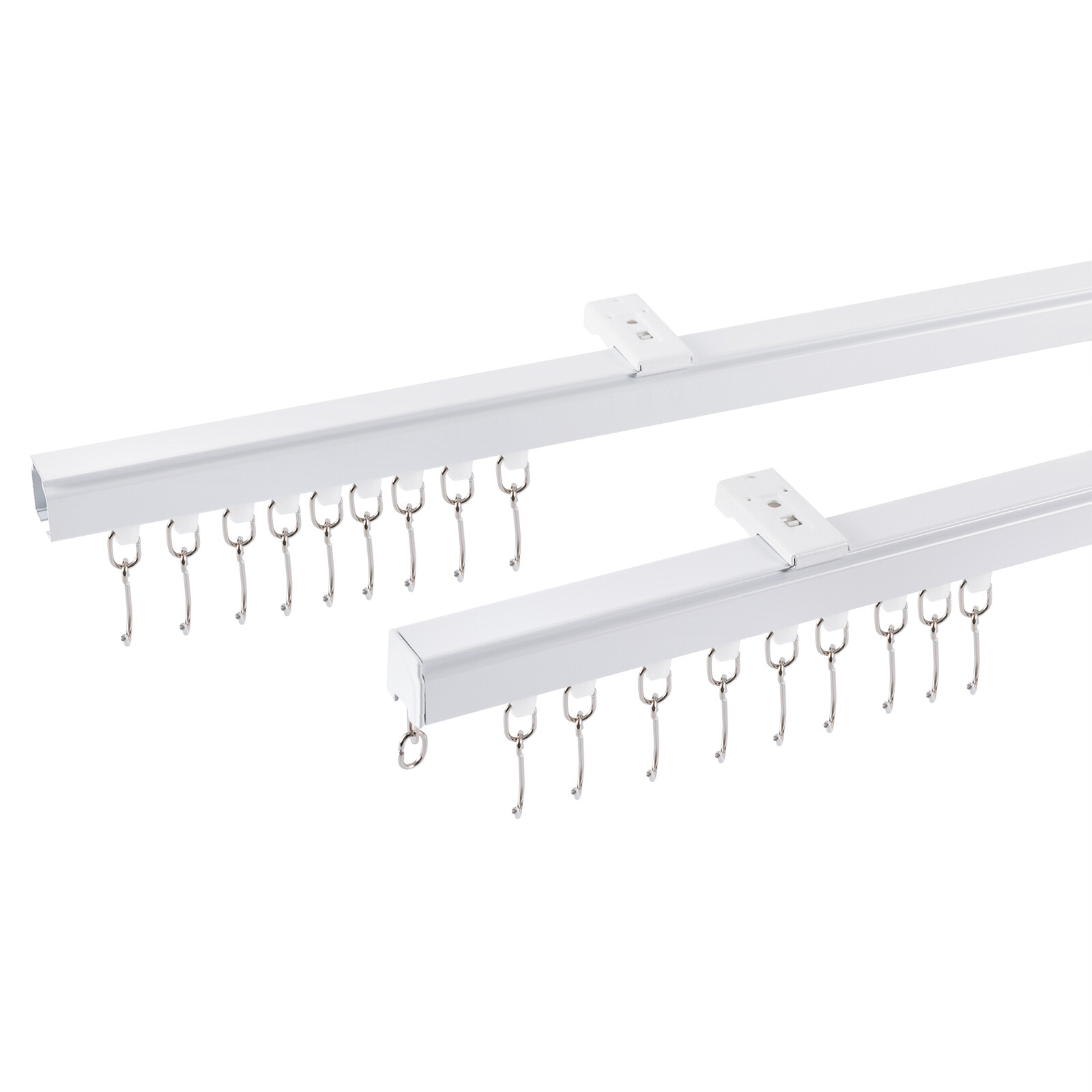 Curtain Track w/ Hooks 9ft-12ft Aluminium Ceiling Mount Curtain Tracks Scalable