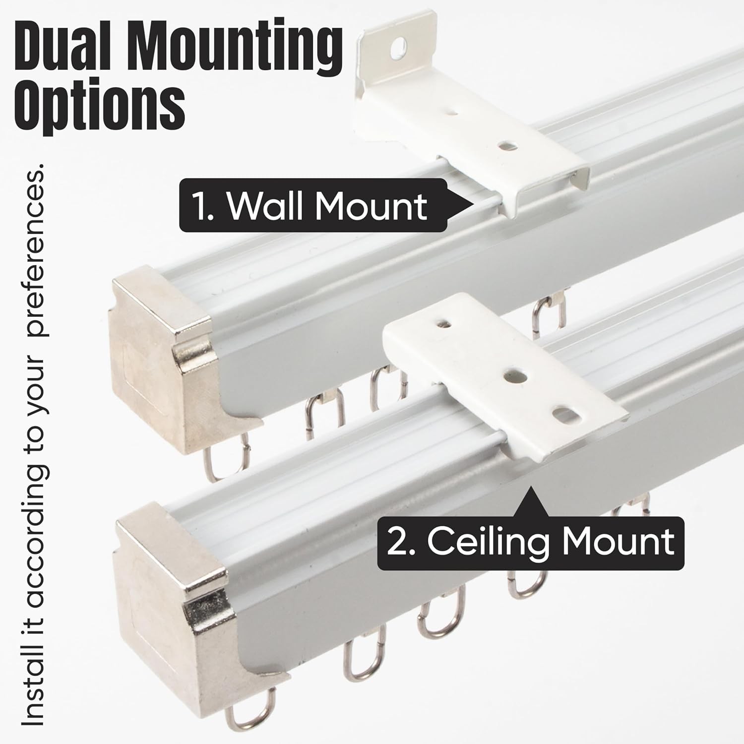 Ceiling Curtain Track Set – 3ft-16.4ft / 5 Meter – Heavy Duty Curtain Track,…