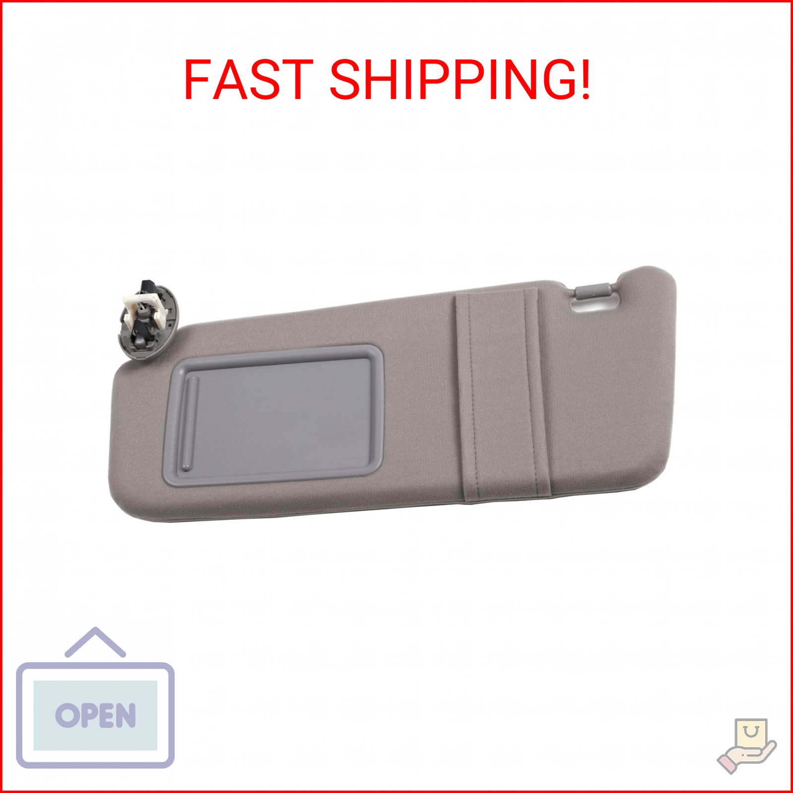 Ezzy Auto Gray Left Driver Side Sun Visor fit for Toyota Camry with Sunroof and