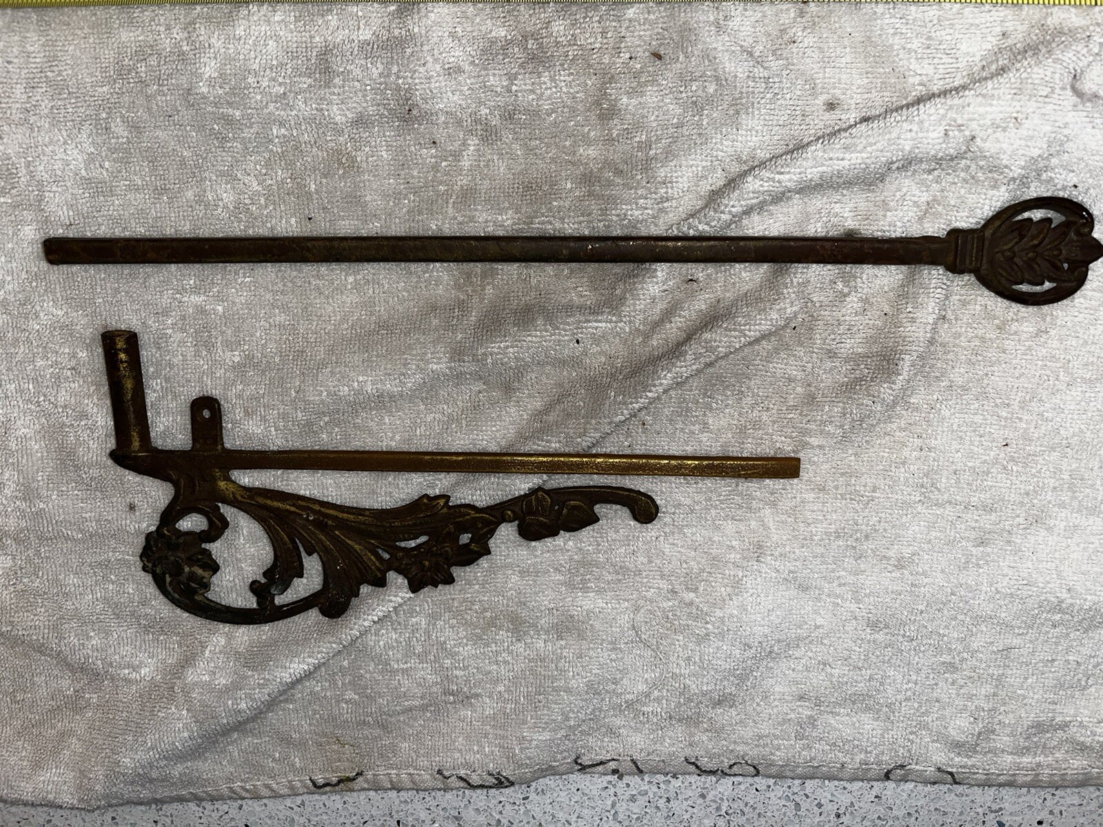 Vtg Swivel KIRSCH 5372 Antique Metal Drapery Pole Bracket Victorian / art Deco