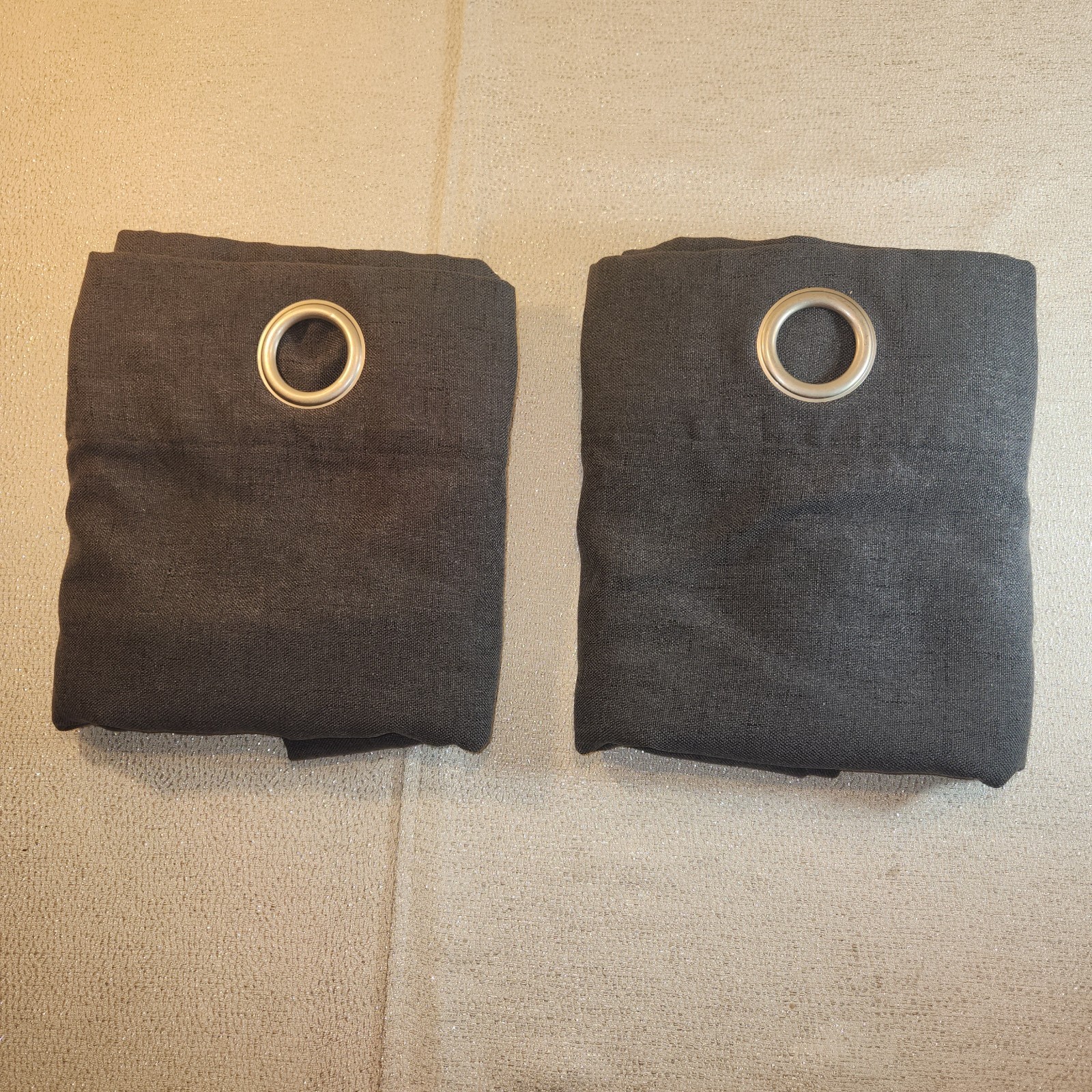 Grommet Style 36×83″ charcol Gray curtains 1 Pair