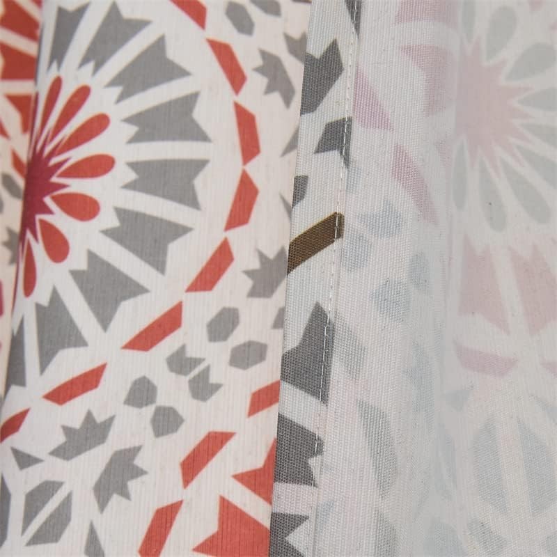 1 Pannel 59x95inch Boho Curtain, Tassels Geometric Combination Rod Pocket Drape