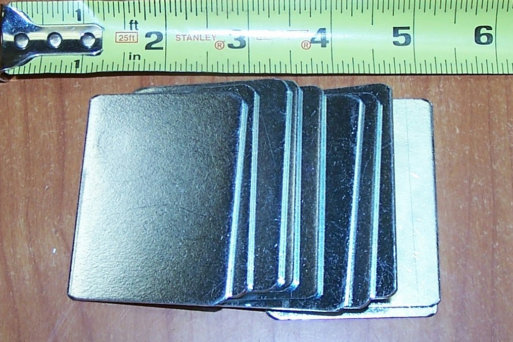 WEIGHTS METAL GALVANIZED STEEL SEW IN FOR FABRIC VERTICAL BLINDS 2 1/2″ x 2″
