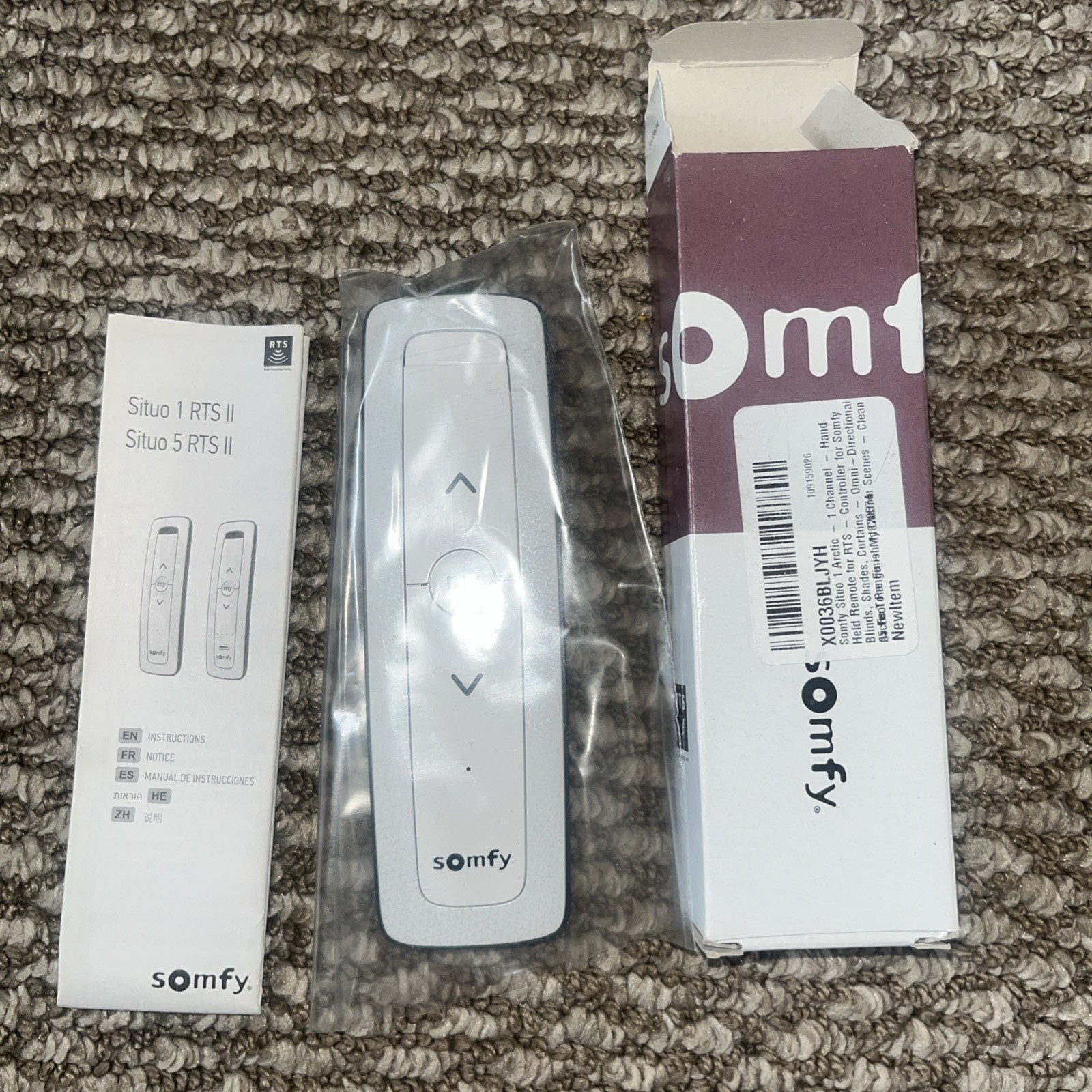 SOMFY SITUO 1 RTS FCC ARCTIC II BRAND NEW 1870574A