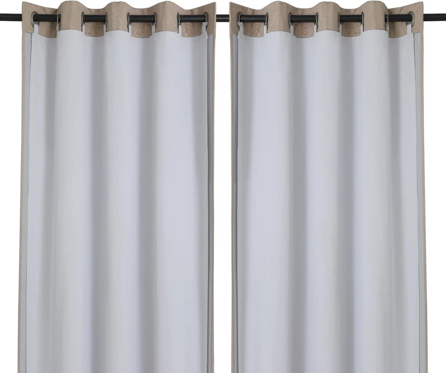 2 Panels 100% Blackout Curtain Liners, 100% Darkening Thermal Insulated Black…
