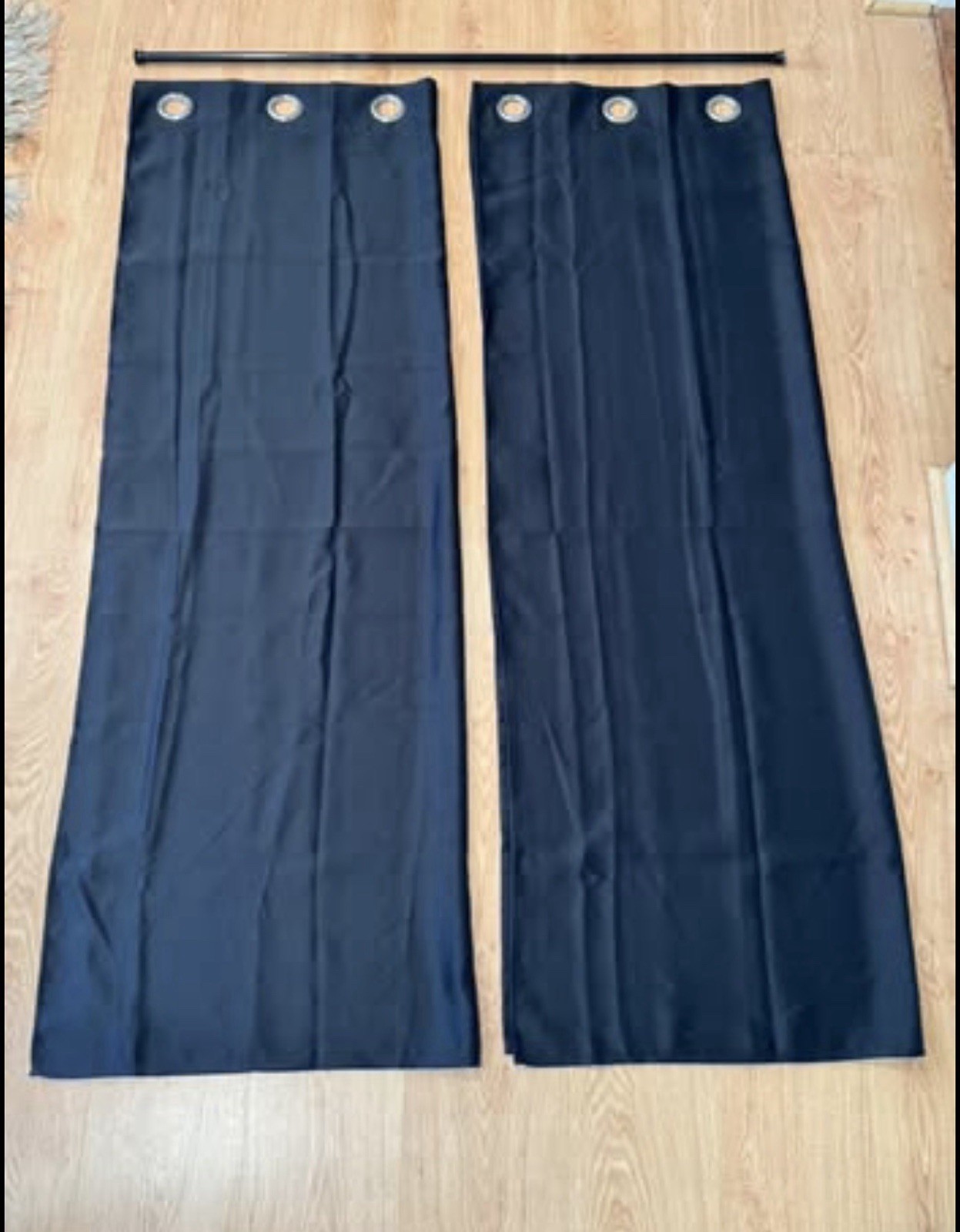 NICETOWN Halloween Black Blackout Curtain 42″W x 63″L (Pack of 2),