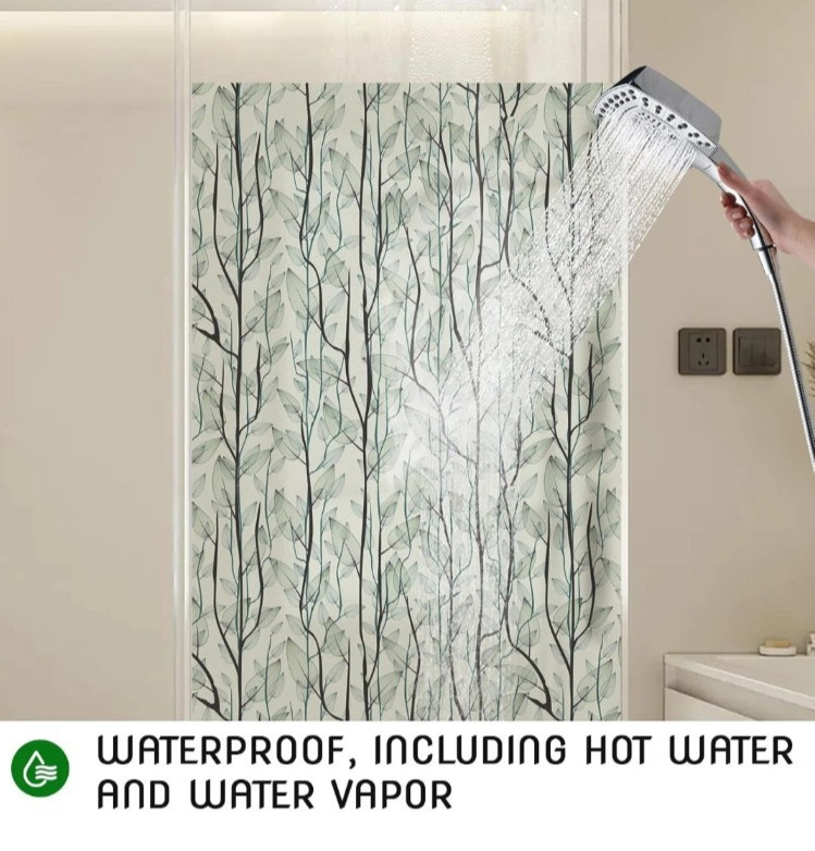 DKTIE Window Film Privacy with Installation Tools 17.7 x 78.7 Dark Green