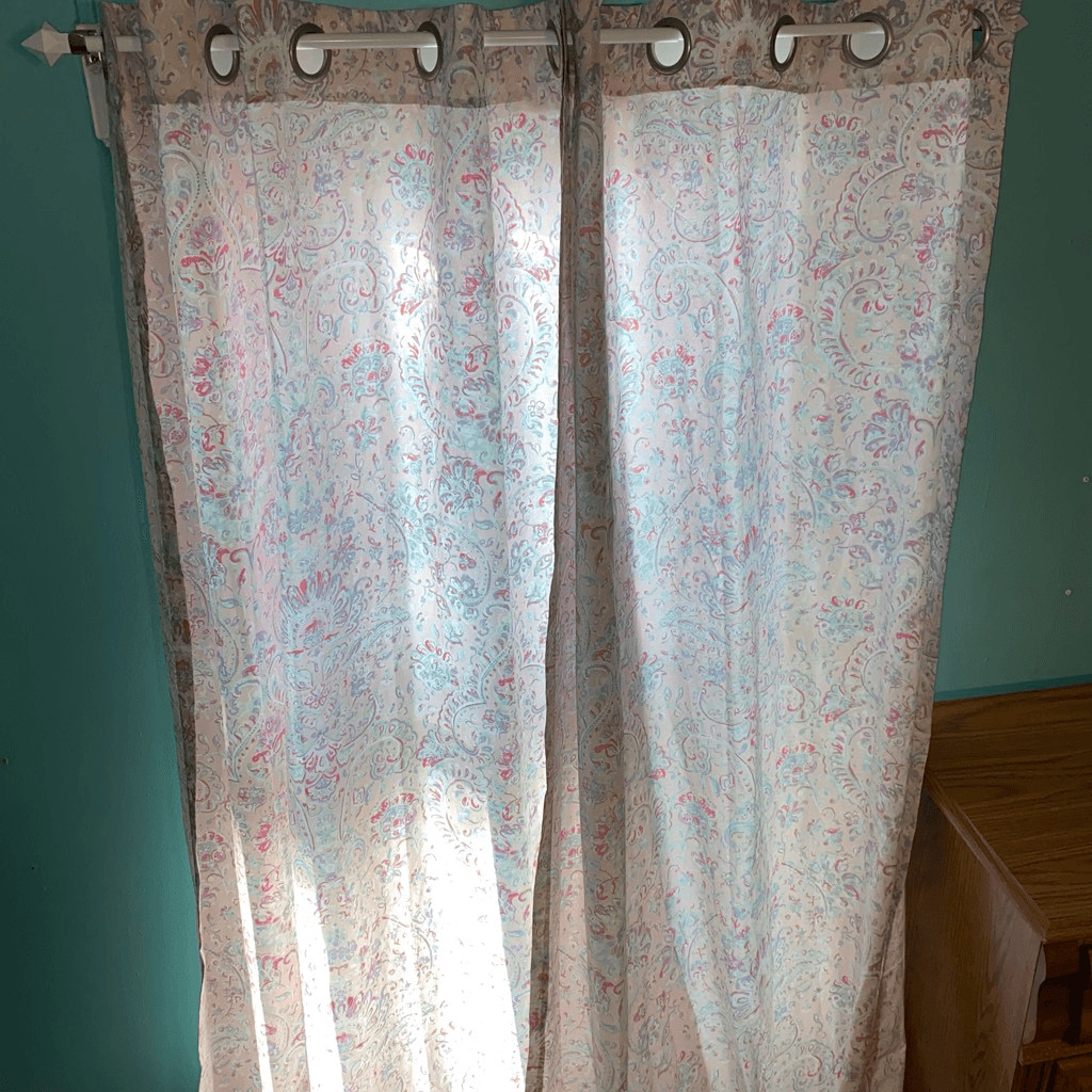 Nicole Miller kidsfloral print curtains 2 panels approx 96”x50”