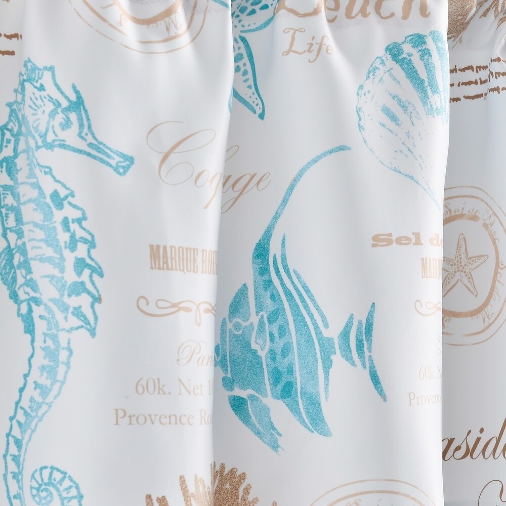 Lush Decor Harbor Life Light Filtering Valance Single – Coastal Valance – Used
