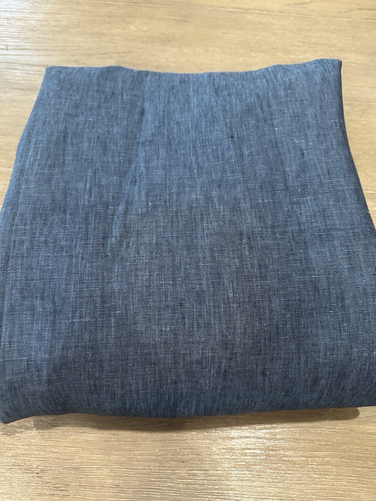 Pottery Barn Belgian Flax Linen Drape denim blue 100×84 ONE PANEL blackout