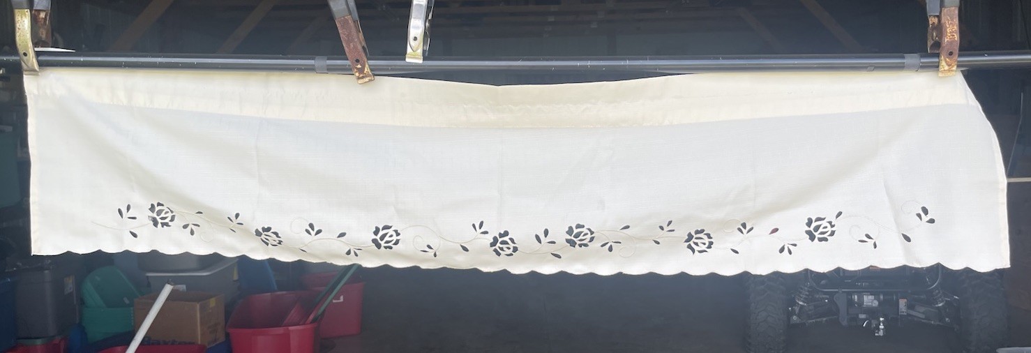 VALANCE ROSE IVORY 60 X 13