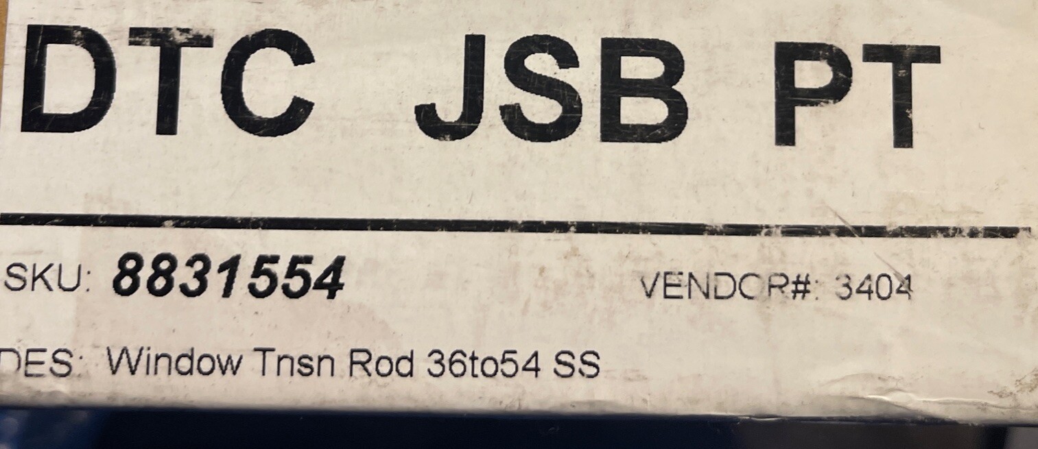Pottery Barn Teen Window Steel Tension Rod 36-54″ – NEW