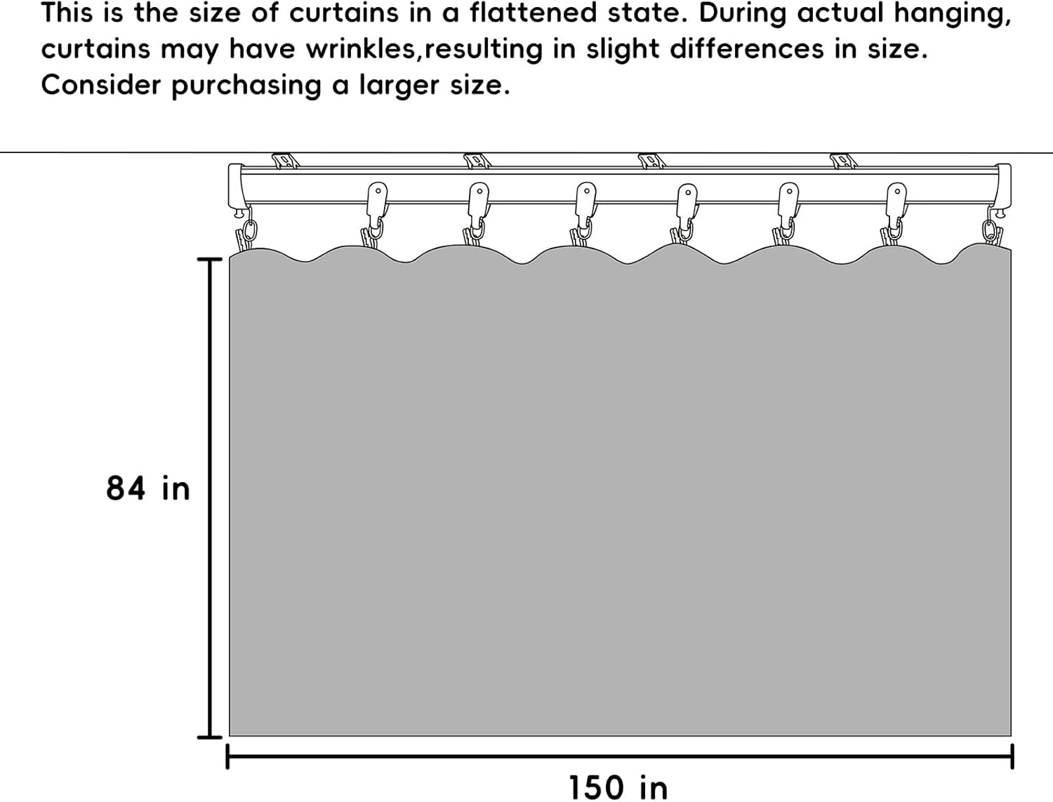 Room Divider Curtains, Blackout Ceiling Track Curtains with Hook Sound Proof Flo