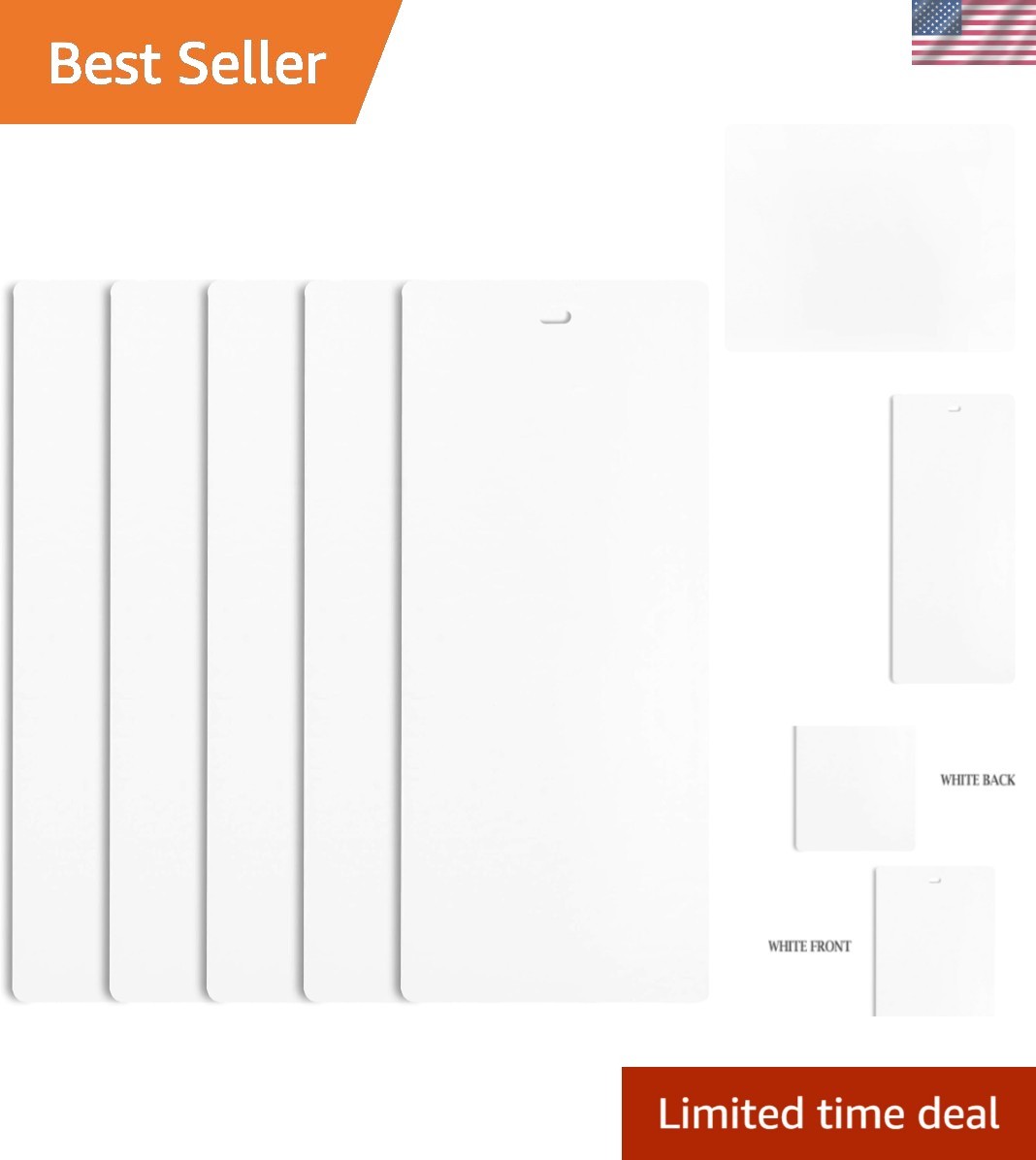 PVC Vertical Blind Replacement Slats Curved Smooth White 98.5 x 3.5 5-Pack