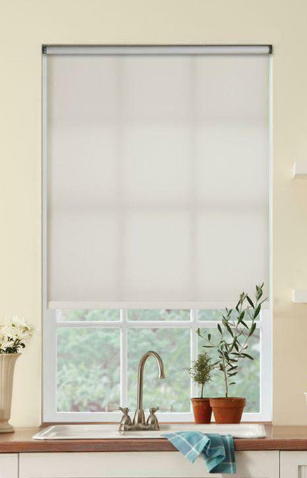 Cream Light Filtering Cordless Fade resistant Roller Shades 35 1/4″ W x 72″ L