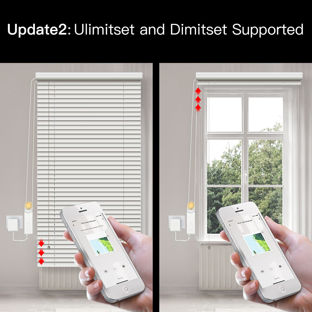MOES ZigBee Smart Curtain Motor Roller Blinds Shutter Drive DIY With Solar Panel