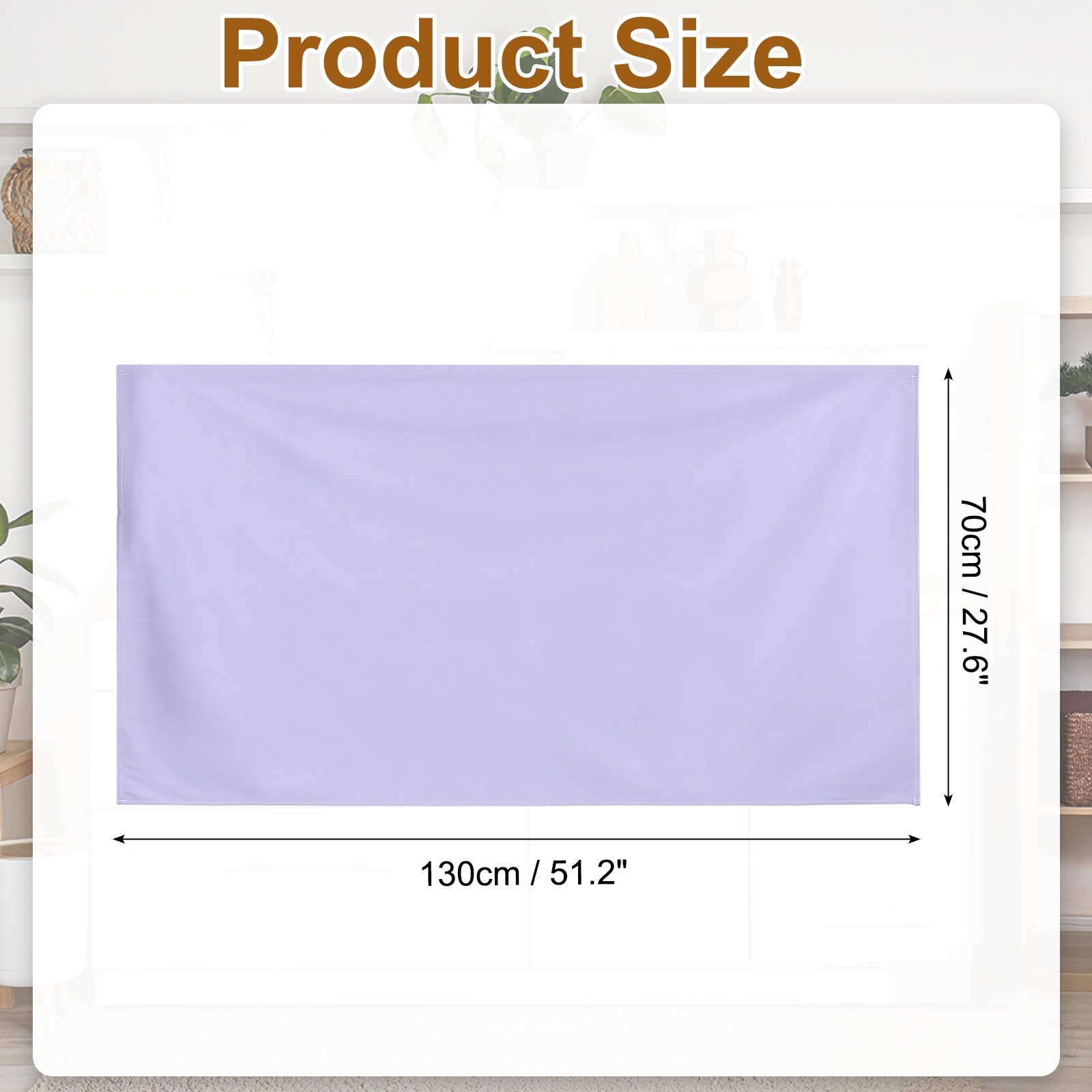 Cabinet Curtains Dust Proof Kitchen Privacy Curtain (51.1″x27.6″ Light Purple)