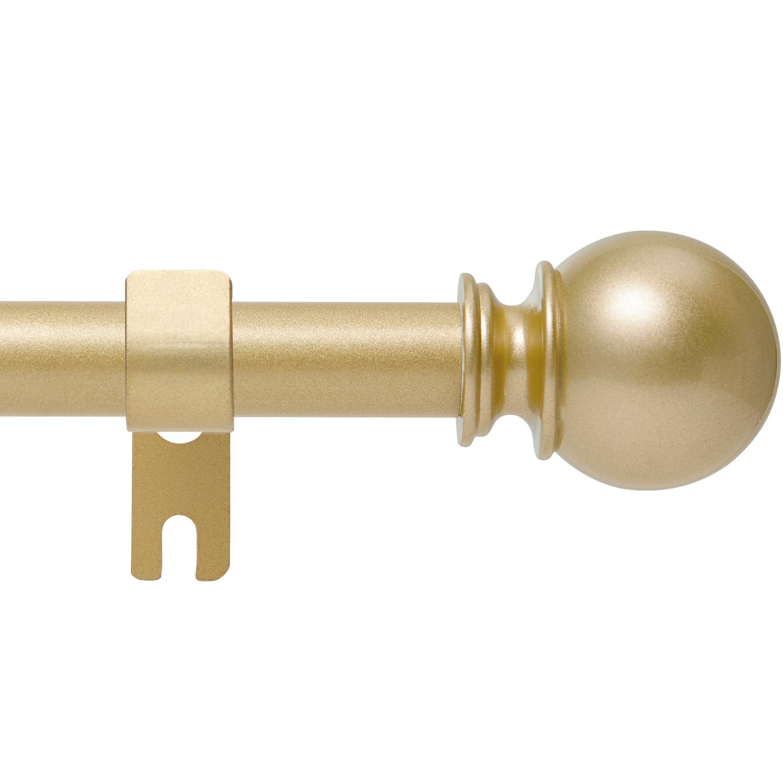 Gold Curtain Rod for Windows 28 to 48 Inch, 5/8 Inch 28-48″(1 Pack),