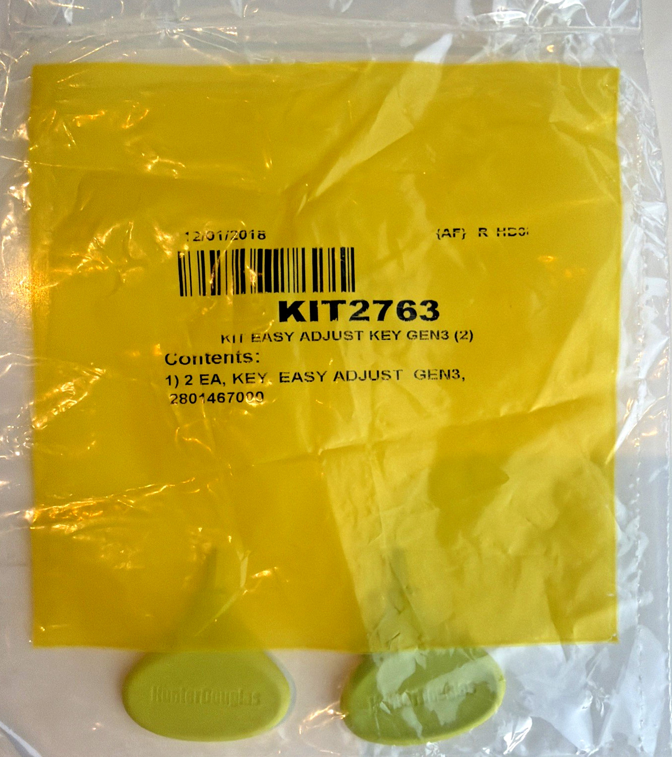 HUNTER DOUGLAS . KIT 2763 EASY ADJUST KEY GEN3 ( 2 keys ) 2801467000 – NEW-