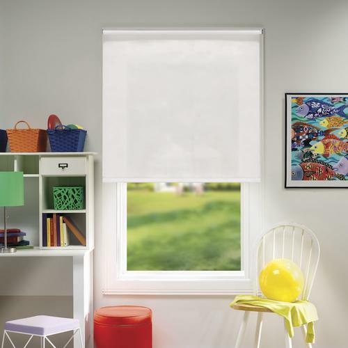 White Light Filtering 4 mil Vinyl Roller Shade 37-1/4″ W x 60″ L, Cordless Lift