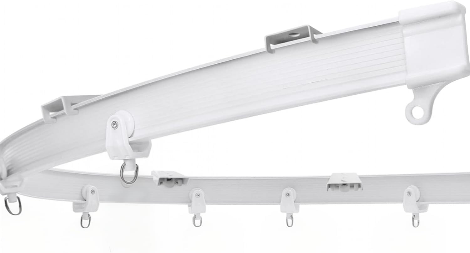 Flexible Bendable Curved Curtain Track System With 4 Ceiling Mounting Bracket…