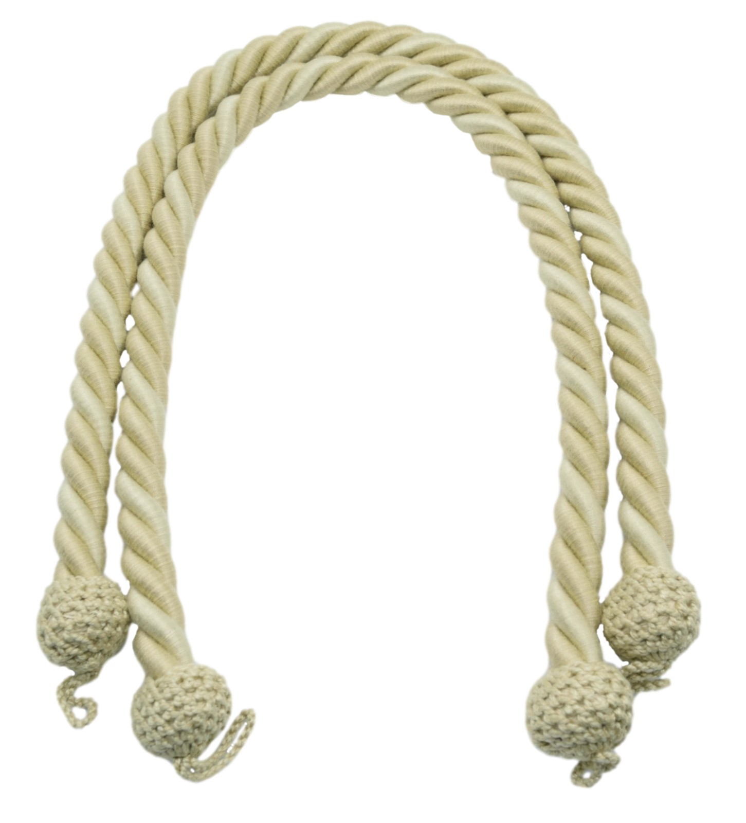 DÉCOPRO 30″ Decorative Rope Tieback, Color# W119 – Wheat Field Beige [Set of 2]
