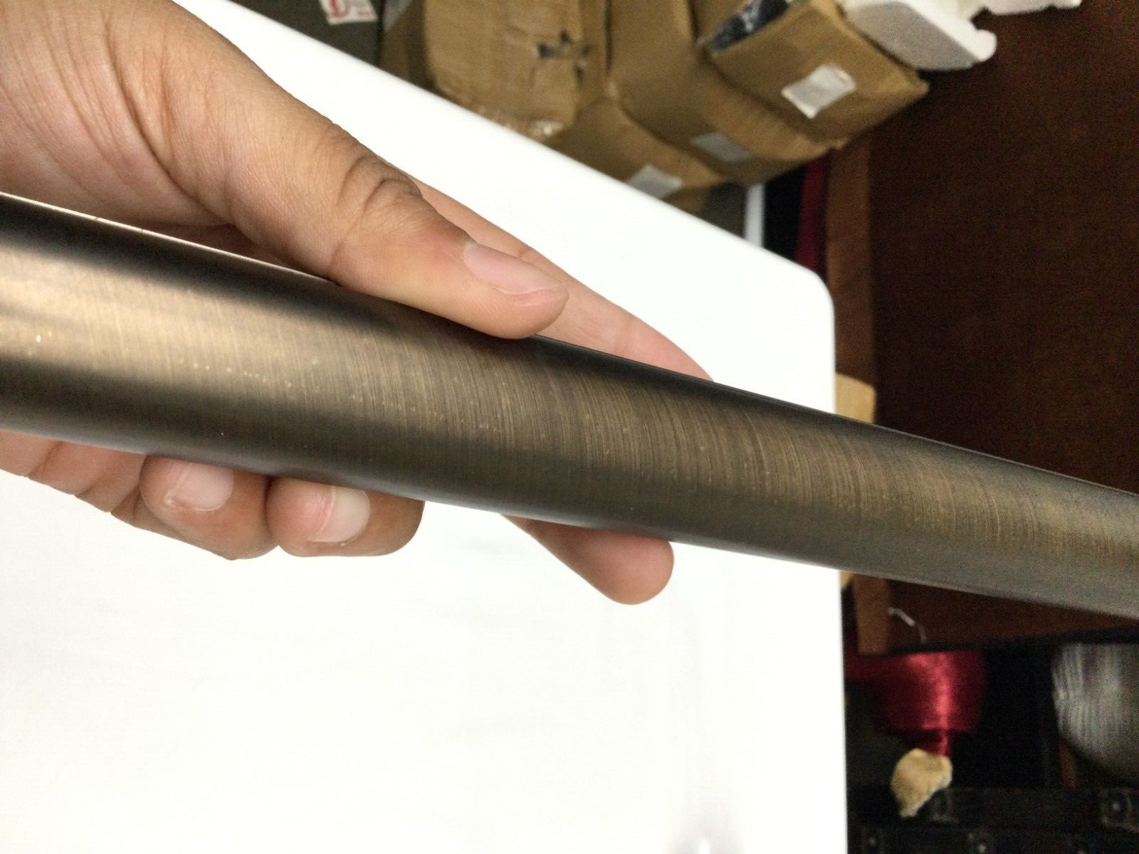 (Sold By the Foot) 1 INCH Metal Rod Pole Curtain Drapery -Antique BRASS color