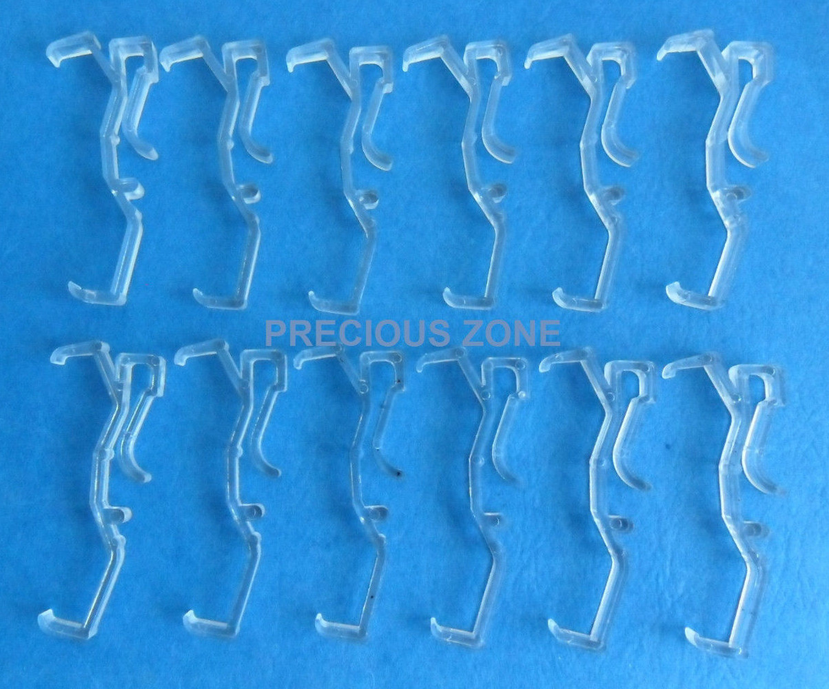 12 Pcs 2 1/2 Inch Clear Valance Clips For Horizontal Faux wood & Wood Blinds 2.5