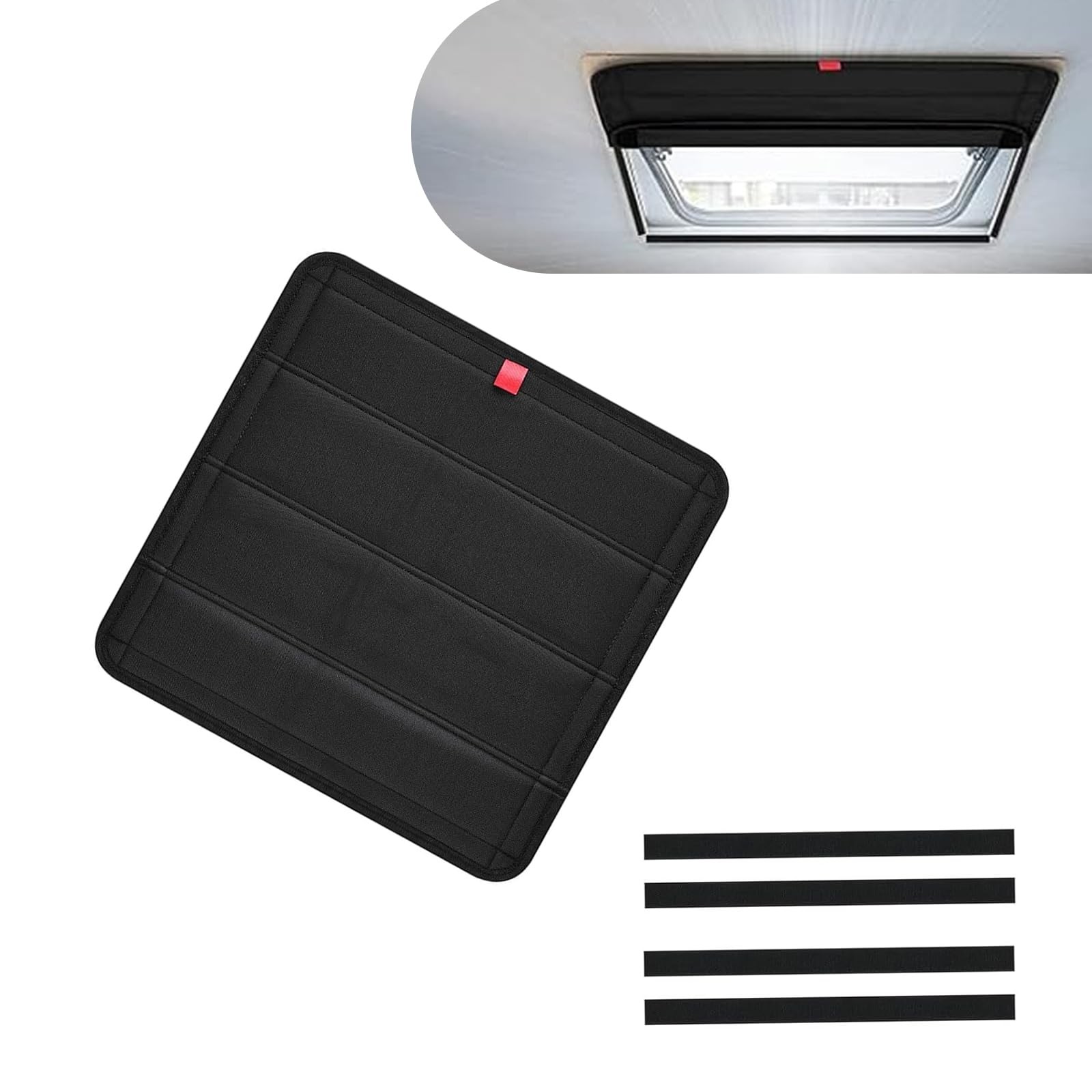 RV Door Window Shade, 16” x 16” Magnet Foldable RV Blackout Window Cover, U…